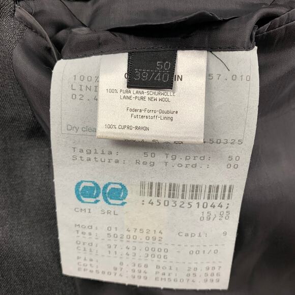 CALVIN KLEIN COLLECTION Size 40 Dark Gray Wool Sport Coat - Picture 5 of 6